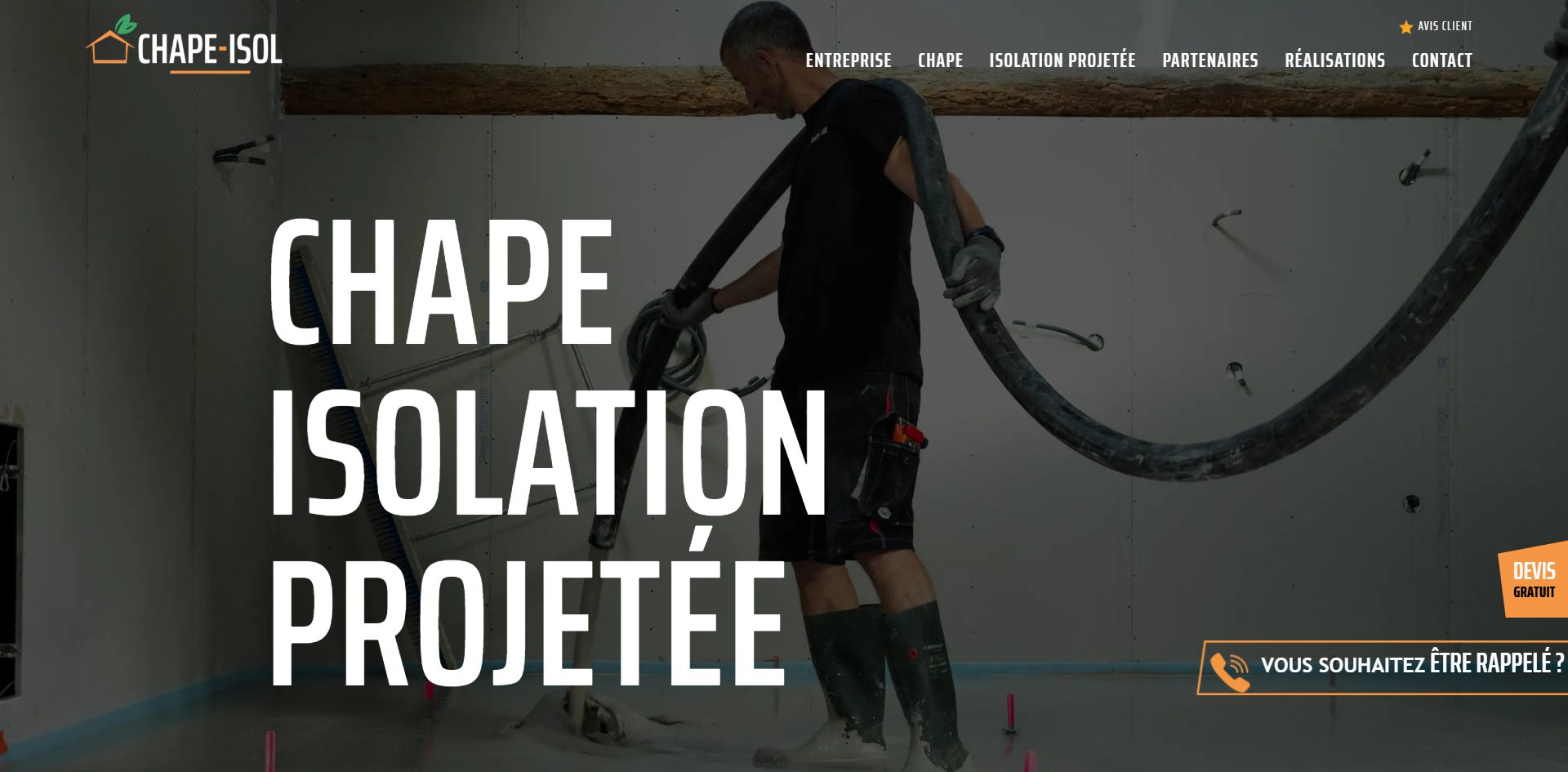 Aperçu du site Chape-Isol (en cours de réalisation)