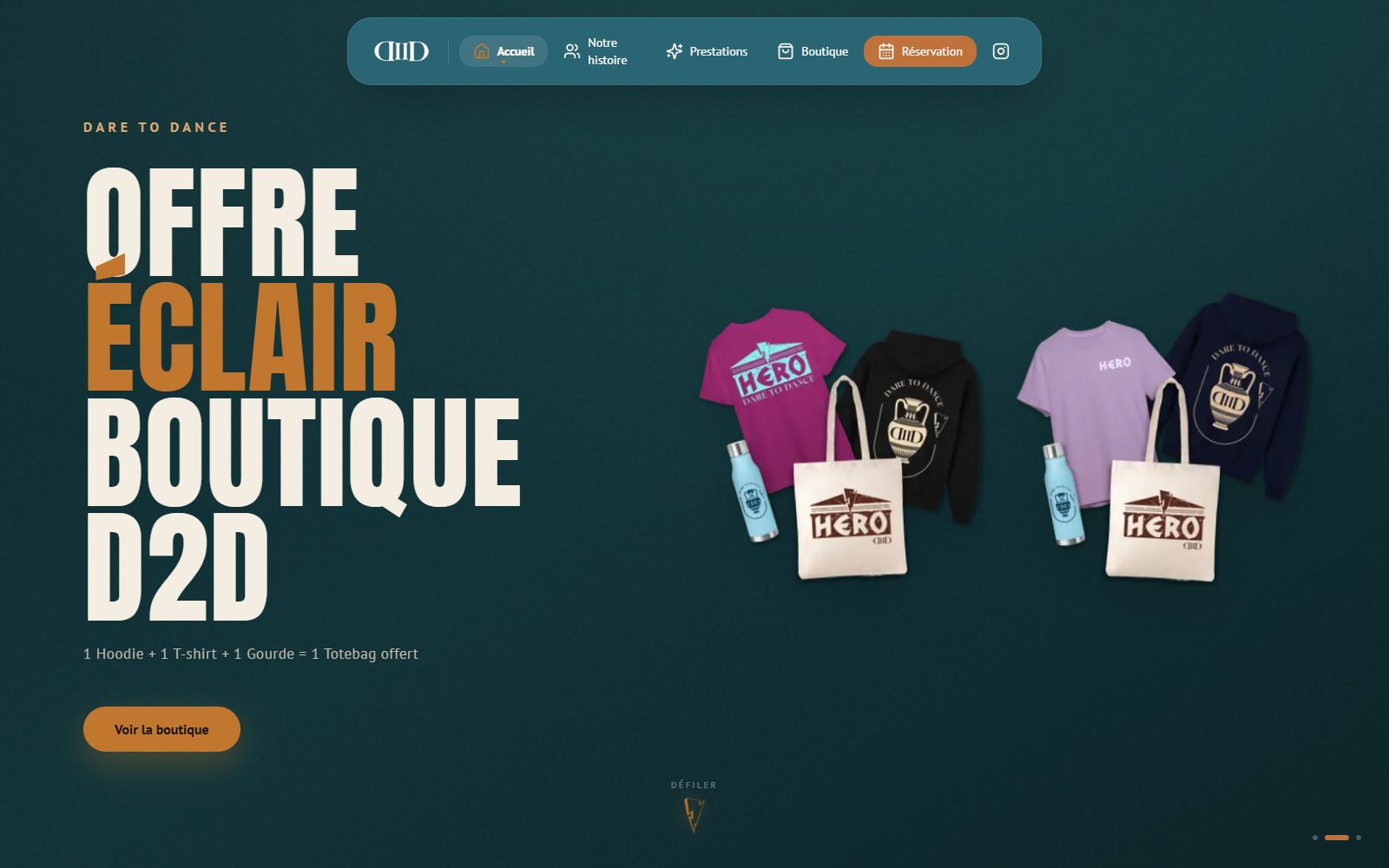 Boutique en ligne Dare to Dance
